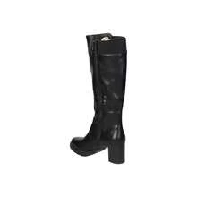 HISPAFLEX | Bottes à talons hauts Hispaflex pour femme – Bottes noires au genou – Bottes à talons avec fermeture éclair latérale – Talon moyen confortable – Plateforme – Hauteur genou – Polyvalentes – Modèle 2410 - Noir - Voir 5