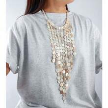 1PC New Tassel Handwoven Ocean Beach Vacation Style Multi-Layer Necklace For Women Simple Fashion - 60-0756 白色 - 查看 2