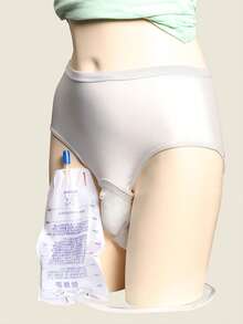 Urine Collection Bag Women's Reusable Portable Silicone 1 Urine Collection Underpants (Women - White) - 白色 - 查看 13