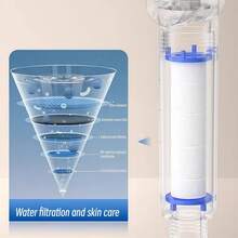 1 szt. Słuchawka prysznicowa z 5 regulowanymi trybami natrysku, okrągła głowica prysznicowa, spryskiwacz prysznicowy, akcesoria łazienkowe, zawiera 10 filtrów wymiennych, ulepsz swoje wrażenia z prysznica
