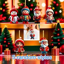 1 Set süße 2D Acryl Weihnachtsmann & Schneemann Cartoon Hängedekoration, mit goldenem Faden, geeignet für Weihnachtsbaum, Auto, Rucksack, Schlüsselanhänger, Feiertags-Party Dekoration, Mall Dekoration, Fensterausstellung, einfach aufzuhängen, lustiges Weihnachts- & Neujahrgeschenk (nicht 3D)