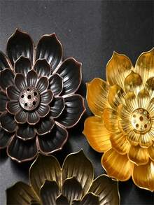 Natal, Dia de Ação de Graças, Dia de São Patrício, Suporte de Incenso de Liga com Base de Lótus, Suporte de Incenso Multiuso, Acessórios de Decoração Doméstica para Festivais, Queimador de Incenso, Suporte de Incenso, Acessórios de Incenso, Decorações Natalinas, Acessórios de Decoração Doméstica, Queimador de Incenso.