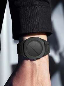 1pc Plastic Band Unisex Quartz Watch, Casual Sports Versatile Travel Running Daily Gift - Nhiều màu - Xem 6