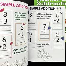1pc 64 Pages, Addition And Subtraction Within 10, Mental Arithmetic Exercise Book, Preschool Mathematics Exercise Book, Formula Decomposition Calculation Book Based On Pictures, Fun Arithmetic Problem Book, Suitable For Children Aged 3 To 8 - Multicolor - View 8