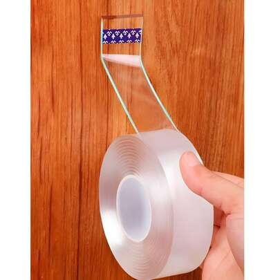Fita Magica Adesiva Dupla Face Transparente Super Extra Forte Lavável Gel Auto Colante Silicone Cola na Parede Móvel Porta