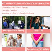 Female Urinal - Wearable Male Urinal With Elastic Waistband And 1 800ml Urine Collection Bag - Reusable Urine Collector (Pink) - 珊瑚粉 - 查看 8