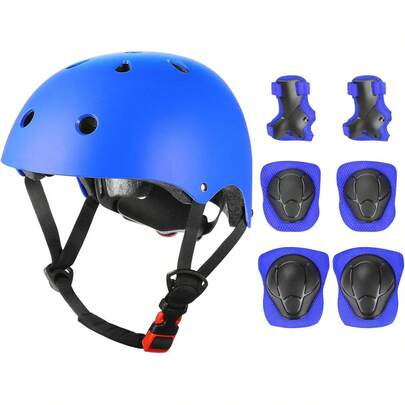 Protecciones Patines para Bicicleta Niños, Ciclismo Rodillo Patinaje Rodilla, Casco, Rodilleras, Coderas, Muñequeras, Juego De Equipo Protector Ajustable, para Monopatín, Ciclismo,Mini Bike Riding,etc