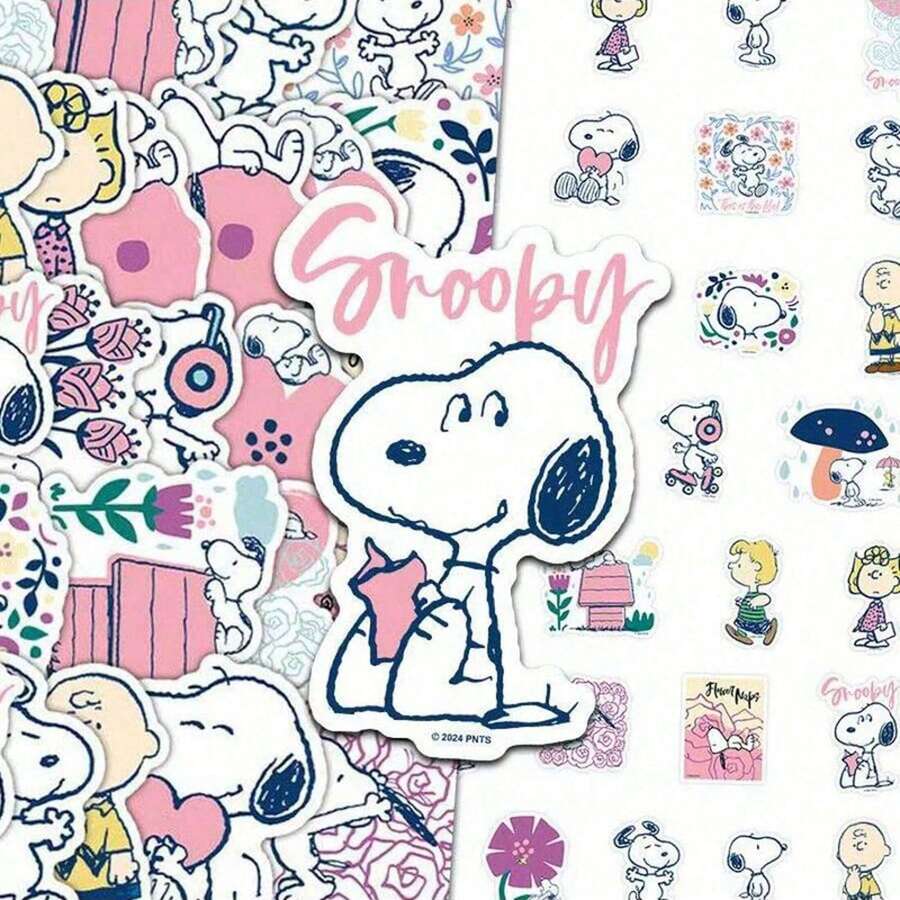 SNOOPY 50pcs  Graffiti Stickers Anime Decoration Children's Handbooks Car Skateboards Waterproof Stickers,Christmas Gifts ﻿ - Multicolor - View 1