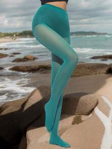 1 Pair Women's Sexy Velvet Pantyhose - Multicolor - View 29