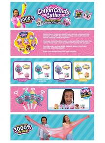 ZURU Oosh Slime Cotton Candy Cuties Series 2 Scented, Squishy, Fluffy, Soft, Stretchy, Stress Relief, Party Favors, Non-Stick With Collectible Cutie Slow Rise Toy (Random)