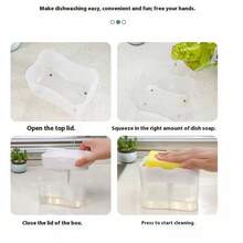 Suport pentru perie de curățare pentru dozator automat de săpun, burete de bucătărie și suport pentru spălat rufe, materiale fără mercur, instalare fixă, dozator manual de loțiune, burete de spălat vase, lână de oțel, lavetă de vase, curățare bucătărie, perie de vase, perie pentru oale, radieră magică, bucătărie de uz casnic, ustensile de bucătărie, baie, depozitare baie, ustensile baie