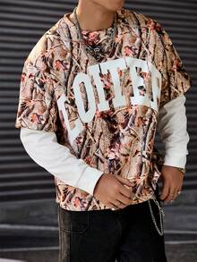 男士印花圆领长袖T恤，秋季 - 彩色 - 查看 7