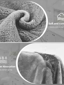 1pc Coral Fleece Bathrobe, Long Bathrobe Bath Skirt, SAP Bathrobe, Quick-Drying, Absorbent, Soft, Non-Shedding, Home Use