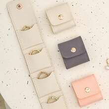 Mini Travel Jewelry Organizer Bag With Buckle, Multi-Compartment Foldable Design Perfect For Necklaces, Earrings, Rings, And Bracelets - Ideal For Weekend Getaways, Vacations, And Everyday Use, Stylish And Functional Accessory For Fashion Lovers, Perfect Gift For Birthdays, Anniversaries, And Holidays, Keep Your Jewelry Easily Accessible, Lightweight And Portable For On-The-Go Convenience, And Chic Storage Solution For All Your Precious Accessories.