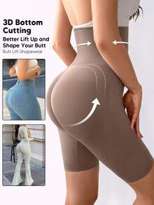 Women's Slim Fit Shaping Shorts, Tummy Control, Butt Lifting, Semi-Sheer