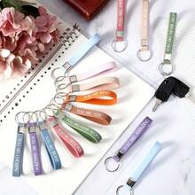 [Set de 30 llaveros inspiradores] Set de 30 llaveros de silicona inspiradores - Citas de aprecio a los empleados y motivación de equipo - Anillos de llaves de plástico y metal para regalos a compañeros de trabajo y personal; Citas de energía positiva como "Suficientemente bueno", "Fuerte, hermoso, amado y apreciado" - Colores suaves (rosa, azul, verde, morado, naranja)