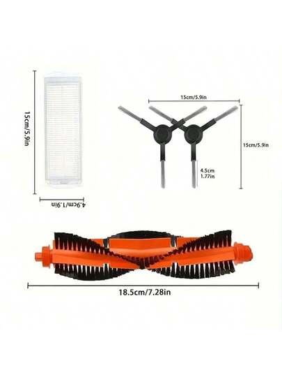 Pack Replacement Parts Xiaomi Mi Robot Stofzuiger Mop 2S XMSTJQR2S/ STYTJ02YM/ Pro, Includes Main Brush, Side Brushes, HEPA Filters S10/ S12/ 3C B106CN view 7