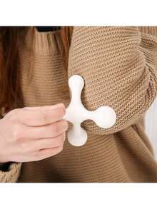 1 pieza Masajeador manual mini con 4 bolas transparentes, herramienta de masaje corporal para cuello, columna vertebral, cintura, piernas y espalda, alivia la tensión, relaja los músculos, diseño de punto de presión en forma de triángulo - Ligero y portátil, duradero, unisex, adecuado para todas las estaciones, regalo ideal para amante/amigo/anciano, Navidad, Año Nuevo, sin batería requerida - Multicolor - Ver 7