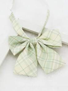 1 Stück modischer JK Kragen karierter Streifen Fliege; Damen Fliege japanischer Campus Internet-Star flacher Kragen Fliege geeignet für Männer und Frauen für Feiertage, täglichen Gebrauch, exquisites Halloween, Weihnachts-, Erntedank-Geschenk, Geburtstagsgeschenk