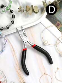 1 pieza Alicates redondos cóncavos profesionales, alicates de joyería, alicates de punta redonda, herramienta precisa para enrollar y doblar, mini herramienta de fabricación de joyas DIY, herramienta ideal para entusiastas de la artesanía - Rosa - Ver 13