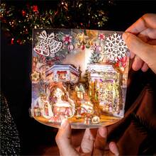 Pachet Creatives 25 de coli/pungă, seria Starlight Christmas Island, autocolante de colaj cu peisaje rafinate în stil Crăciun, rechizite pentru scrapbooking, accesorii pentru caiete, rame foto decorative, huse pentru computer și telefon, pahare cu apă, reviste vechi, penare, autocolante decorative pentru birou, autocolante pentru sezonul de întoarcere la școală, rechizite școlare - Multicolor - Vizualizare 1