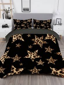 3 Stücke Leopard Muster Bettwäsche Set (1 Bettbezug + 2 Kissenbezüge, ohne Bettdecke), mit sexy, verführerischem Leopard Muster, weich & hautfreundlich, entlastet die Augen, geeignet für alle Jahreszeiten, Reißverschluss, verwendbar für Hotel, Schlafzimmer, Gästezimmer und Schlafsaal Bettwäsche Dekoration, geringe Allergiegefahr, pflegeleicht, modisch leicht, atmungsaktiv, Stil. - Verschiedenfarbig - Übersicht 7