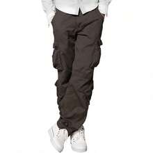 Men's  Cargo Pants - Dark Khaki - View 1