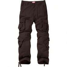 Pantalones cargo para hombre - Marrón oscuro - Ver 3