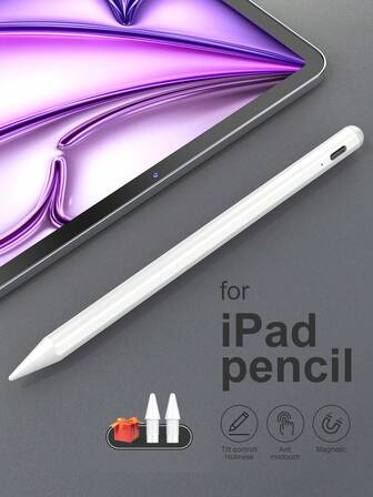 Stylus Pen Compatible For Ipad (A16) 11 Inch 11th Generation 2025 Pencil With LED Power Indicators Compatible With Ipad Versions 2018-2025 Replaceable Nib Design For Ipad 6th 9.7inch A Type-C Cable Is Included For IPad 10th Generation Double-Tap On The Top Of The Stylus To Turn It On/Off With Ipad 9th/8th7th