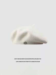 1 chiếc Mũ nồi nỉ trơn màu Unisex có logo kim loại trang trí, phong cách cổ điển thường ngày đa năng, thích hợp cho mùa xuân, mùa hè, mùa thu, mùa đông, thoải mái và thoáng khí, phù hợp với nhiều kích cỡ đầu, tuyệt vời cho các hoạt động hàng ngày, ngoài trời, cắm trại, đi bộ đường dài, đạp xe, bãi biển, tiệc tùng và nhiều dịp khác - MM2437 - Xem 9