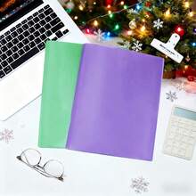 10 Peças/Pacote Pasta Tipo D Americana de PP para Escritório, Clipe em Forma de Girino, Bolsa de Documento de Bolso Duplo