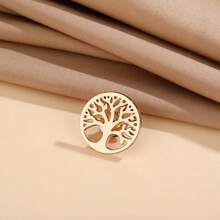 Minimalist Elegant Tree Of Life Brooch, Zinc Alloy Material, Personalized High-End Versatile Suit Decoration Accessory Brooch, Party, Birthday Gift Christmas Men Gifts Bag Pins