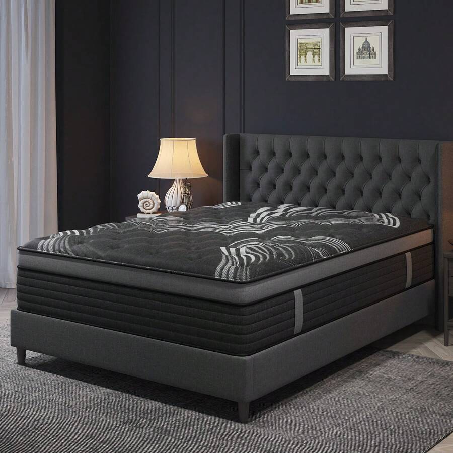 Duchess 12"14" Twin Full Queen King Size Mattress In A Box Hybrid Pocket Spring Memory Foam Medium Firm Pressure Relief - 14 inch - Xem 1