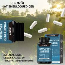Complejo de Magnesio | Contiene 4 tipos de magnesio: Citrato de Magnesio, Glicinato de Magnesio, Gluconato de Magnesio y Óxido de Magnesio | 710mg de magnesio puro por cápsula | Suplemento Dietético sin Relleno - 60 Cápsulas - Otros - Ver 3