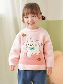 Balabala BalaOne Baby Sweater 2025 Winter, Knit Pullover Base Layer - Red Hue - View 1