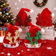 圣诞帽 - 厚实宽边圣诞派对帽，多种选择，适合圣诞节、万圣节、复活节、拍照装扮道具、成人派对用品、圣诞庆祝配饰、完美礼物