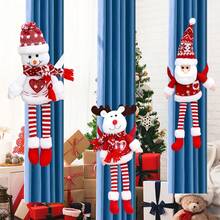 1pc Christmas Curtain Tie Back, Various Styles Available, Santa Claus & Snowman With Feet Curtain Tiebacks, Indoor Christmas & Halloween Gift, Party Decor - Multicolor - View 1