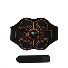 EMS腹肌训练带 - 腰部按摩器，USB充电，尺寸可调节，适合核心肌群和稳定性训练，黑色，健身配件，时尚设计 - 情人节好礼 - 橘色 - 查看 7