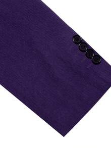 1pcs Mens Blazer Suit Purple Jacket Button Coats Regular Fit Wedding Formal Casual Party Banquet - Purple - View 2