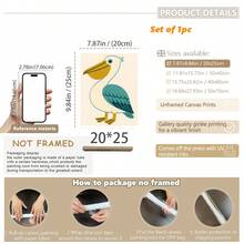 1 gerahmtes/Leinwand Wandkunst, Dinosaurier Tier Thema Dekoration. Badezimmer Wanddekoration. Themen Poster, Schlafzimmer Dekoration, Raumdekoration, Heimdekoration, Ornamente, Winterdekoration für Zuhause, Wanddekoration. Geeignet für Kinderzimmer, Kinderzimmer, Jungen- und Mädchen-Partyräume, Kita-Klassenzimmer Dekoration, wasserfestes Material. Kopfteil Dekorative Tapete, Party Deko Geschenke. Badezimmer Wanddekoration.