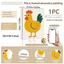 1 gerahmtes/Leinwand Wandkunst, Dinosaurier Tier Thema Dekoration. Badezimmer Wanddekoration. Themen Poster, Schlafzimmer Dekoration, Raumdekoration, Heimdekoration, Ornamente, Winterdekoration für Zuhause, Wanddekoration. Geeignet für Kinderzimmer, Kinderzimmer, Jungen- und Mädchen-Partyräume, Kita-Klassenzimmer Dekoration, wasserfestes Material. Kopfteil Dekorative Tapete, Party Deko Geschenke. Badezimmer Wanddekoration.