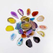 Crystal Agate Slices Asymmetrical Shape Colorful Cute DIY Pendant Charm For Crystal Necklace Energy Stone Jewelry Christmas Gift