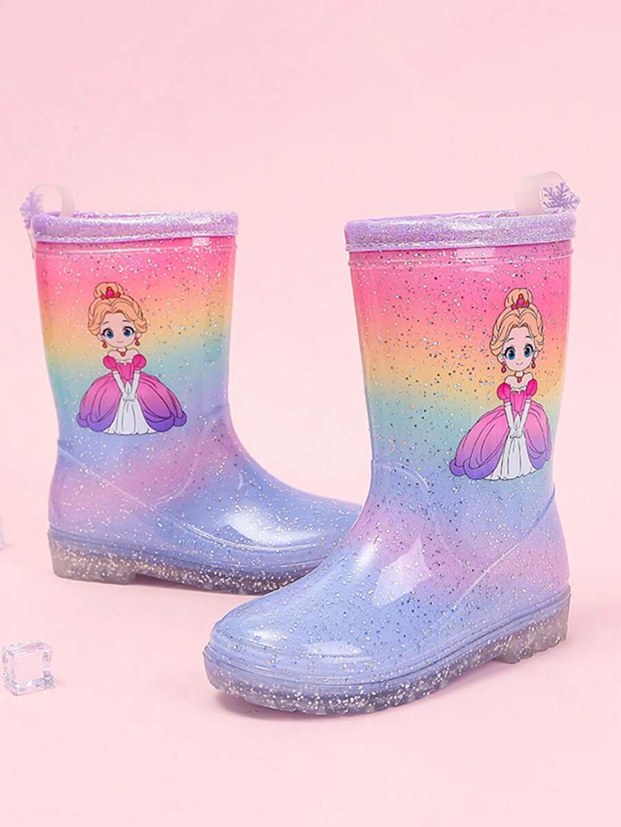 Children's Waterproof Anti-Slip Rain Boots, All Season - Pink - View 1