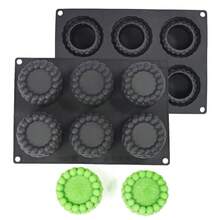 Custom 6-In-1 Round Pearl Cup Mousse Cake Mold DIY French Chocolate Dessert Aromatherapy Candle Silicone Mold