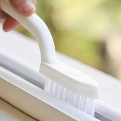 5 pezzi/2 pezzi/1 pezzo Spazzola bianca per fughe, spazzola con setole dure per bagno, cucina, piastrelle e fughe, durevole in PP/spazzola manuale, adatta per spazi stretti, vasca da bagno, lavandino, pavimento, manico robusto, strumento di pulizia resistente, spazzola per fughe portatile, spazzola per pulizia di piastrelle di bagno e pavimento, spazzola per finestre e soglie, spazzola per spolverare, senza angoli morti, forniture per la pulizia, utensili per la pulizia, regali per le feste.