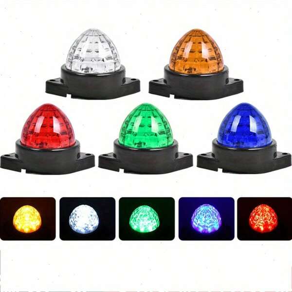 4 piezas Luz cónica para la cintura del camión, Luz decorativa para automóvil de 12-24V, Luz LED para piezas de camioneta, Adecuado para camionetas, camiones, autocaravanas, yates