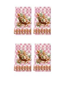 2 piezas/4 piezas/12 piezas Toallas de cocina con estampado de Papá Noel y muñeco de nieve, toallas de baño con estampado festivo navideño, toallas para fiestas navideñas al aire libre, decoración navideña para el hogar, decoración navideña de cocina, estilo moderno, secado rápido, material de microfibra súper suave, rectangular, 15.75IN*23.62IN/40*60CM con estampado digital, adecuado para decoración de fiestas al aire libre, regalos navideños