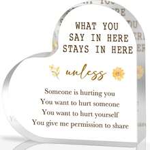 2D Flat Inspirational Acrylic Heart Sign For Mental Health And Psychology-Perfect For Inspirational Cards For Office Decorators, School Counselors And Social Workers - Multicolor - View 14