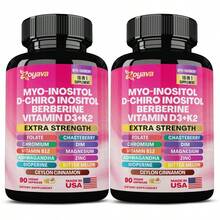 Abronikey Zoyava Hormone & Cycle Support | Women's All-In-One Supplement | Myo-Inositol, D-Chiro Inositol & 13+ Powerful Ingredients | 90 Vegan Capsules | Made In USA (2 Bottles) - 2 chai - Xem 9