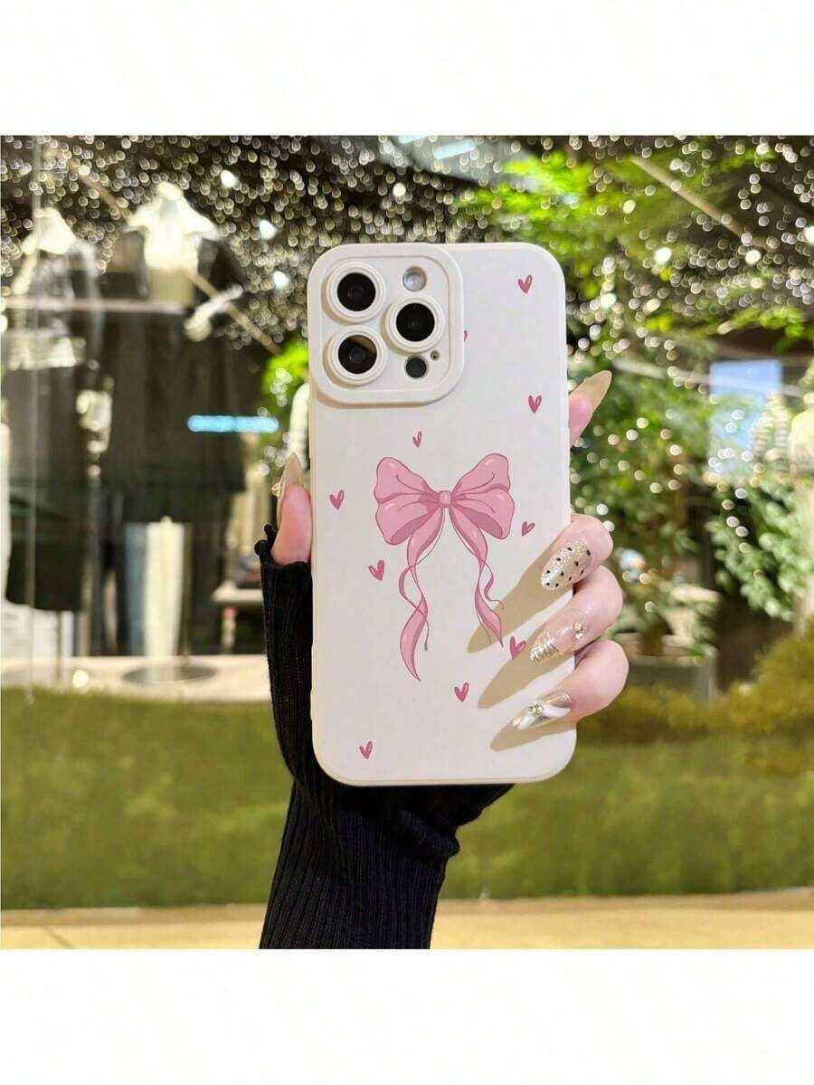 Handyhülle mit rosa Schleifenmuster, schön, Geschenk für Freund und Freundin. Geeignet für iPhone 17 16E SE4 16 15 14 13 12 11 Pro Max